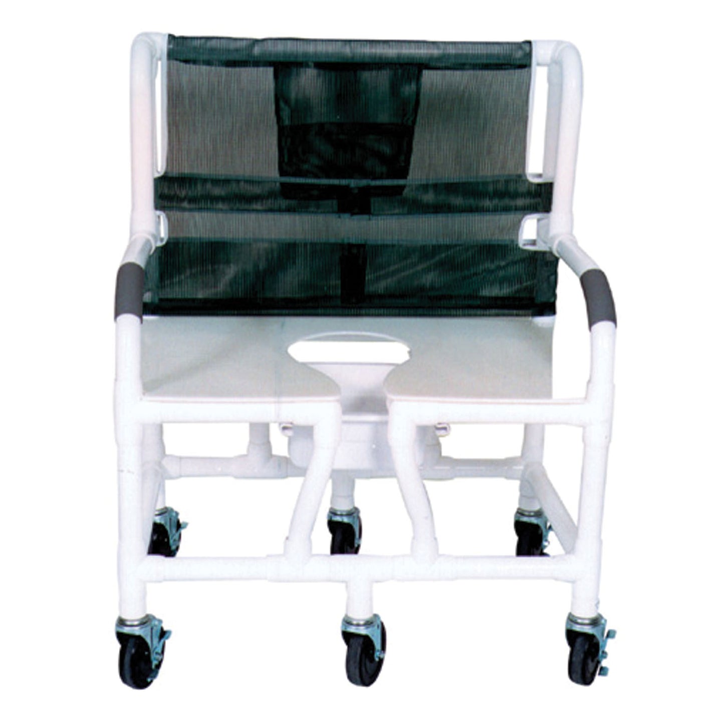 Bariatric Shower Chair, 30" Internal Width, (6) Heavy Duty Casters, 5" x 1_", 10 Qt Pail, 700 lbs Capacity