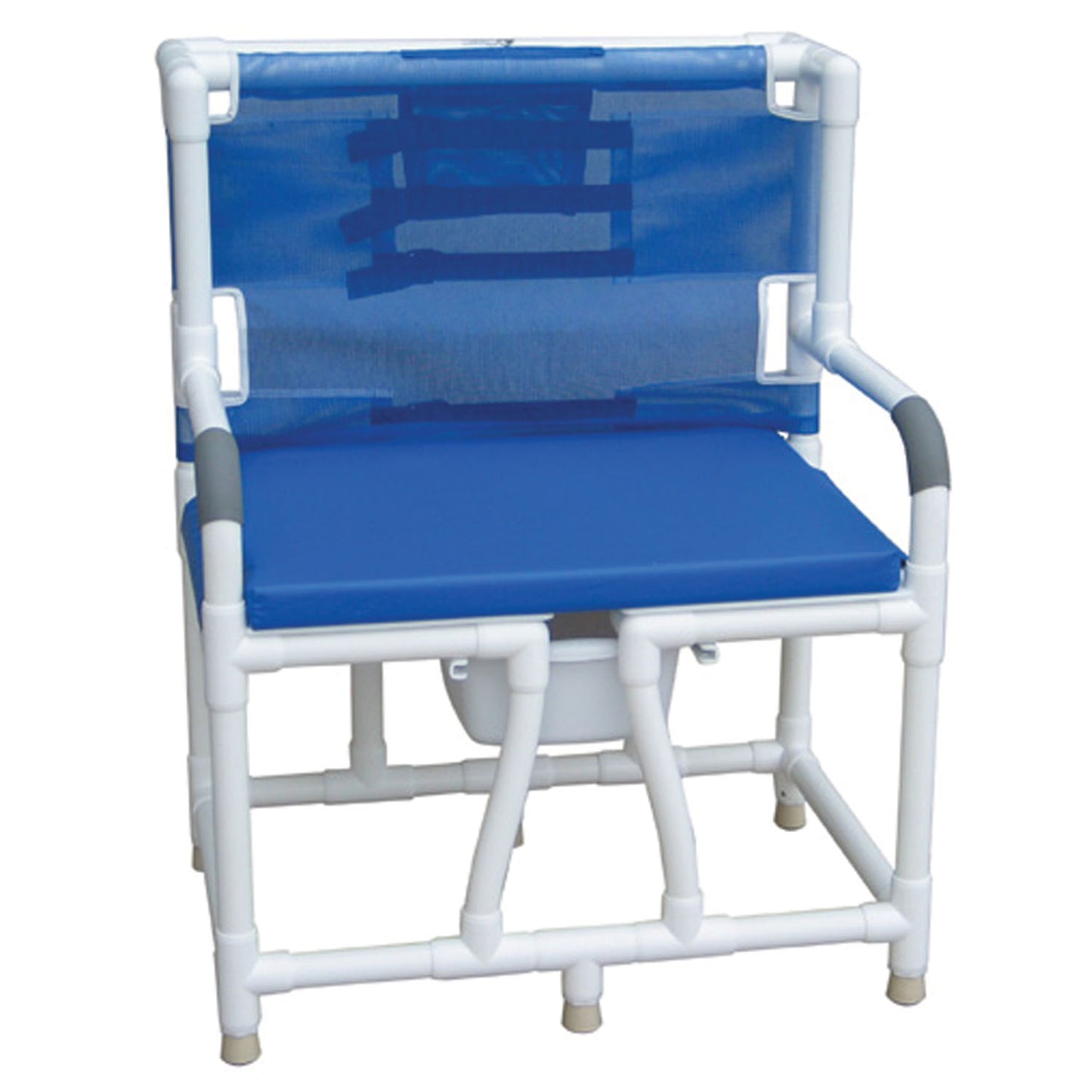 Bariatric Bedside Commode, Full Support Mesh Back, 10 Qt Commode Pail & Bariatric Cushion Seat, 700 lbs Weight Capacity