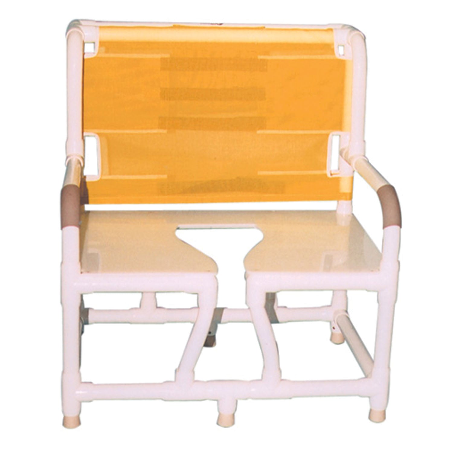 Bariatric Bedside Commode, Full Support Mesh Back, 10 Qt Commode Pail, 700 lbs Weight Capacity