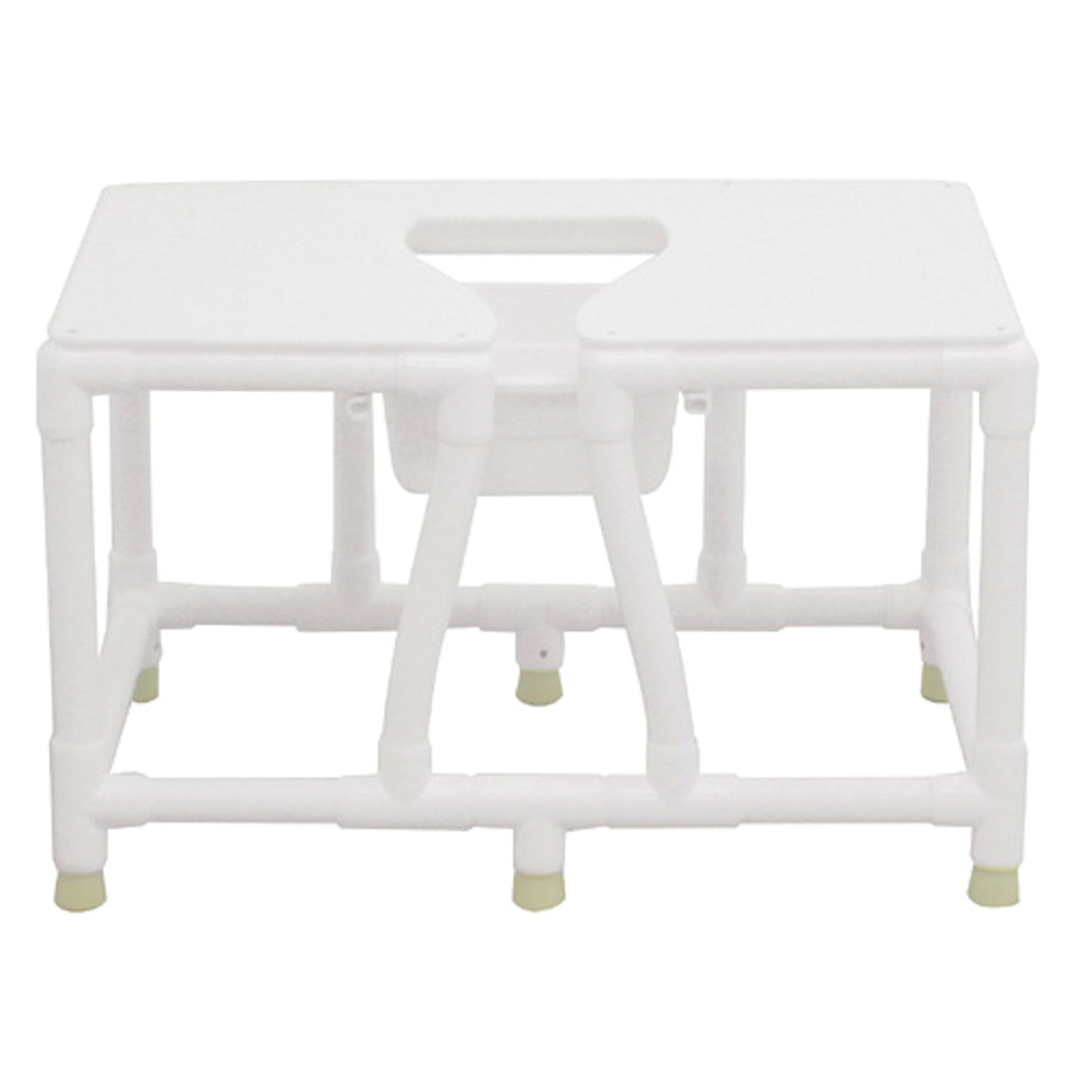 Bariatric Bedside Commode, Full Support Seat, Commode Opening, 36" Useable Space, No Back & No Pail, 900 lbs Weight Capacity, Commode Pail