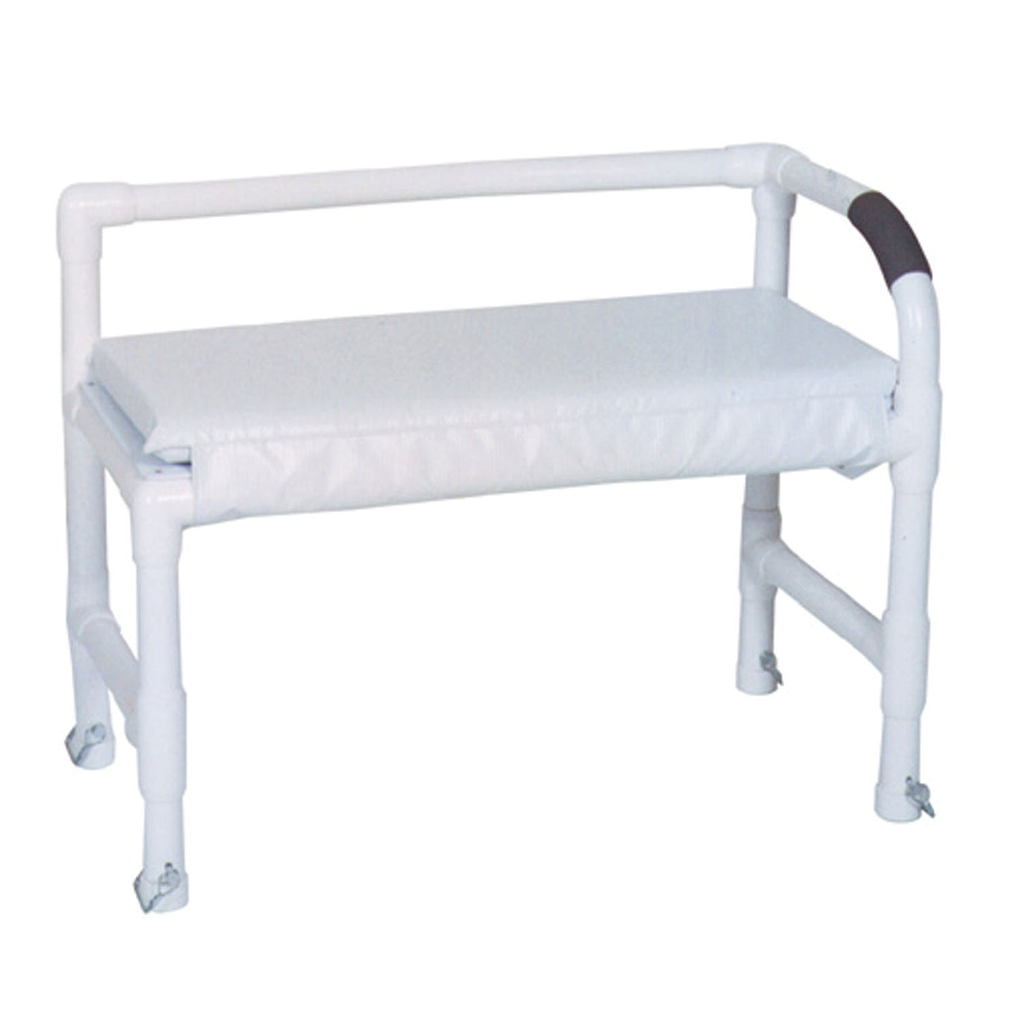 Shower Bench, Adjustable Height, Legs on one side, (Low Back No Sling)
