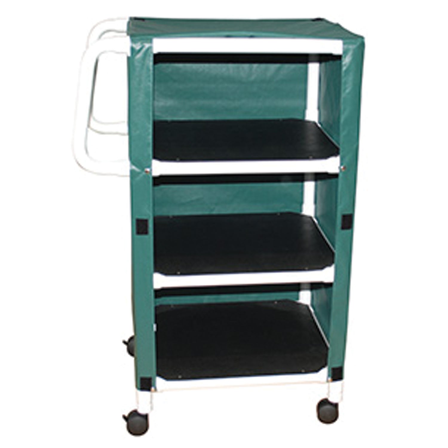 Linen Cart, 3-Shelf, Mesh or Solid Vinyl Cover