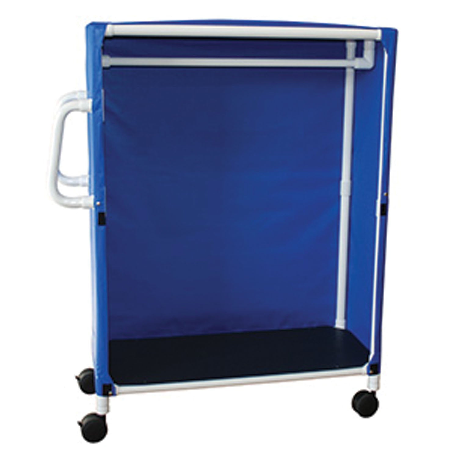 Linen Hanging Cart, 1-Shelf, Mesh or Solid Vinyl Cover, 3" Casters