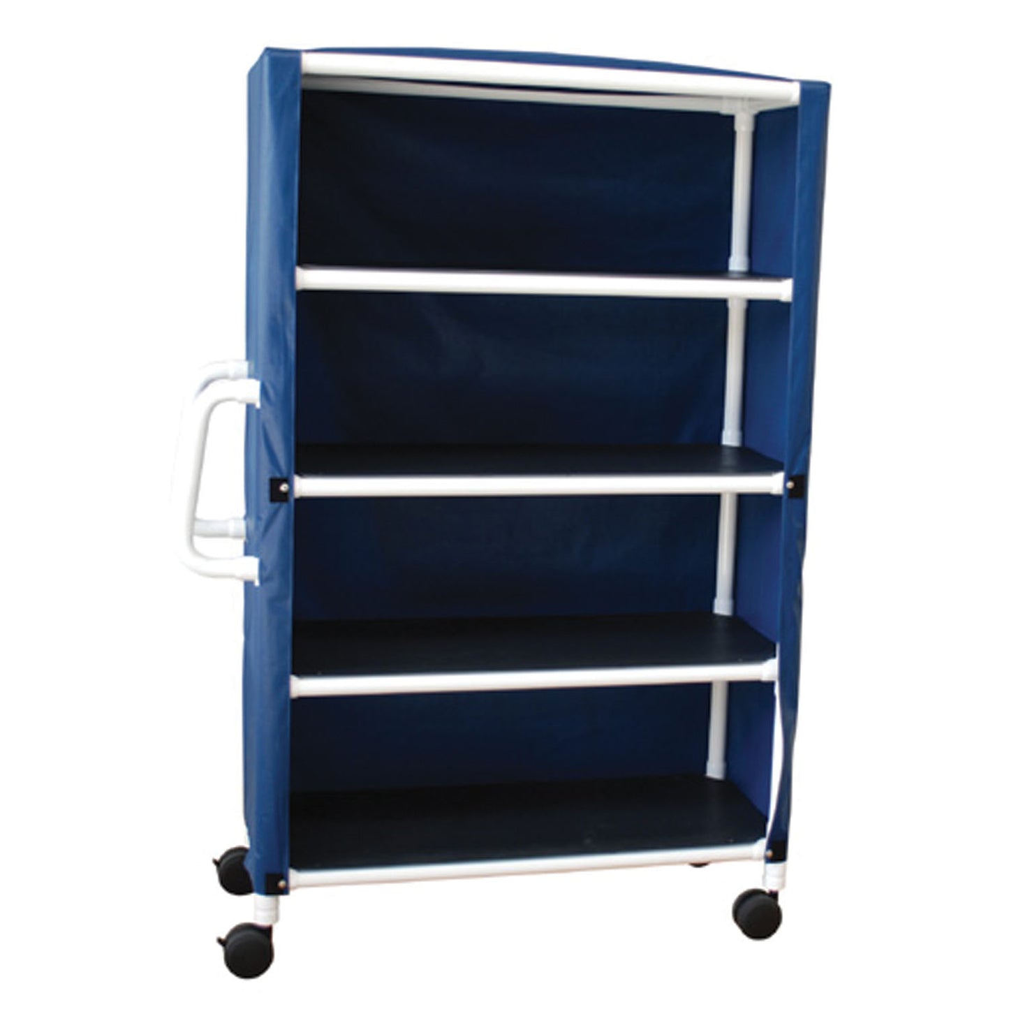 Jumbo Linen Cart, Mesh or Solid Vinyl Cover, 24" x 50" Shelf size, 4-Shelf