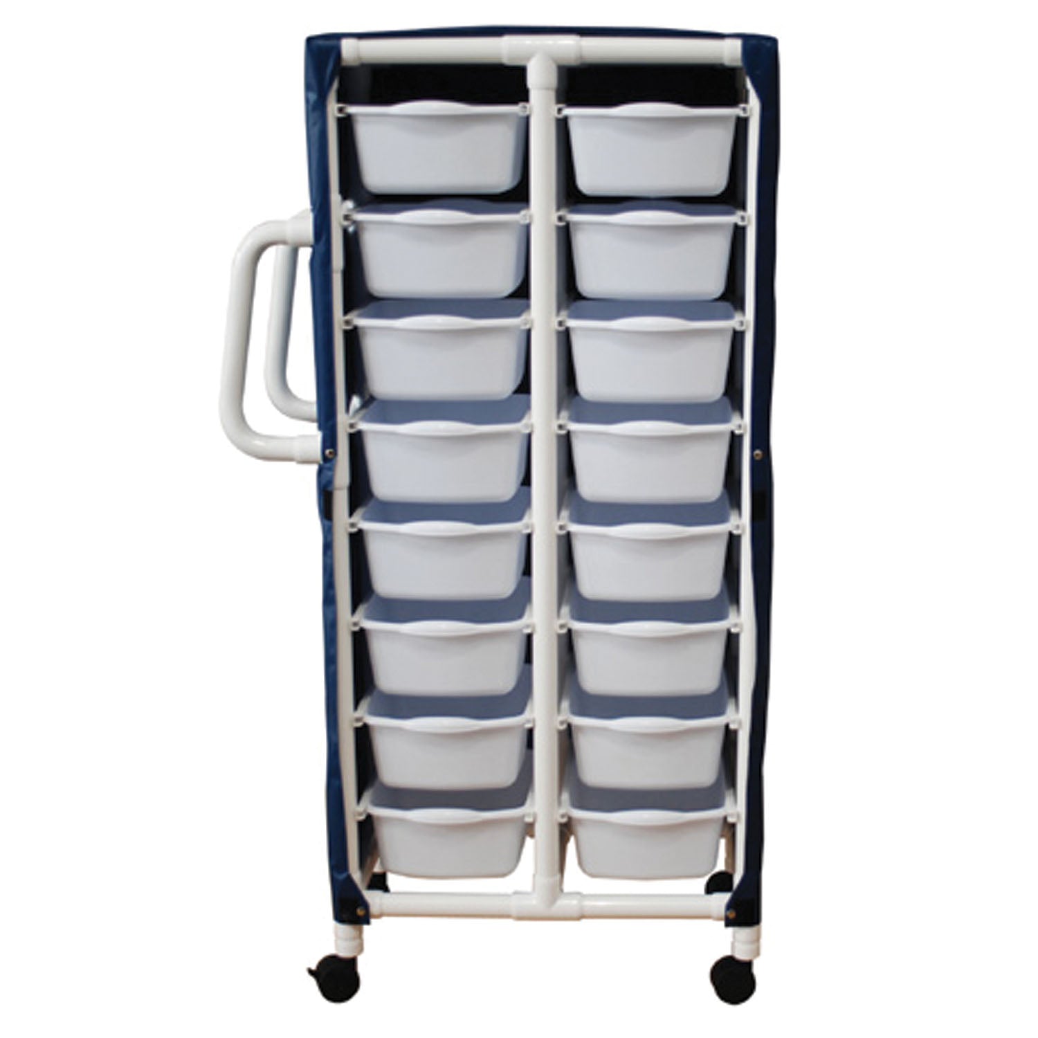 Specialty Cart, 16 Pull Out Tubs & Mesh or Solid Vinyl Cover