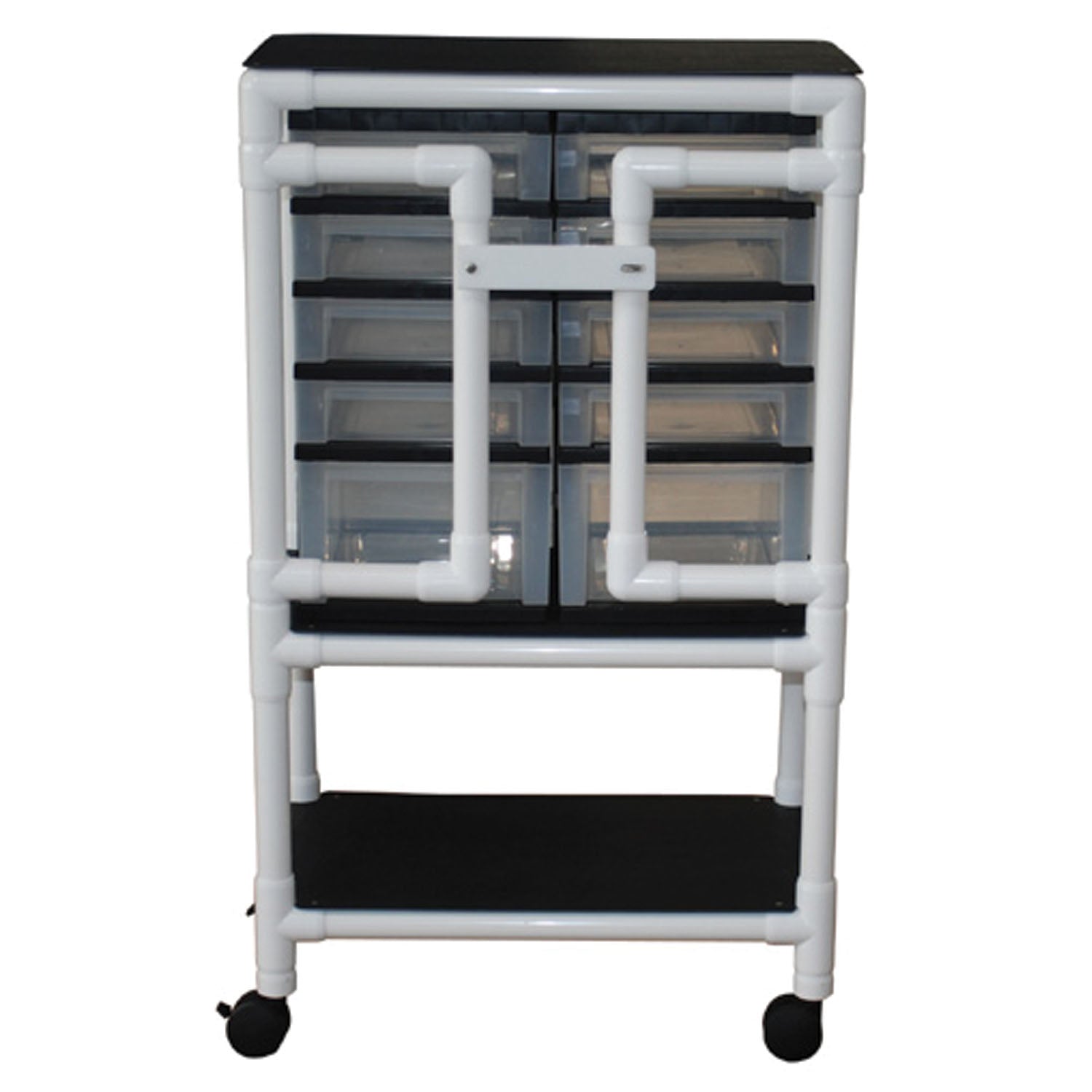 Universal Cart, 10 Slide Out Drawers, Drawer Size (Top 8) 10"W x 13_"D x 3"H (Bottom 2) 10"W x 13_"D x 7"H