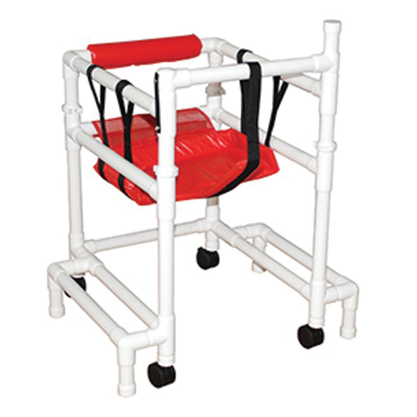 Stroller/ Walker (18" internal width), Anti-Tip Outriggers, 3" Twin Nylon, Height Adjustable
