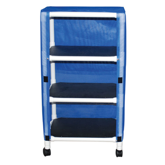 Echo 3-Shelf Mini Linen Cart, Mesh or Solid Vinyl Cover, Shelf size 20" x 25", 50 lbs per Shelf