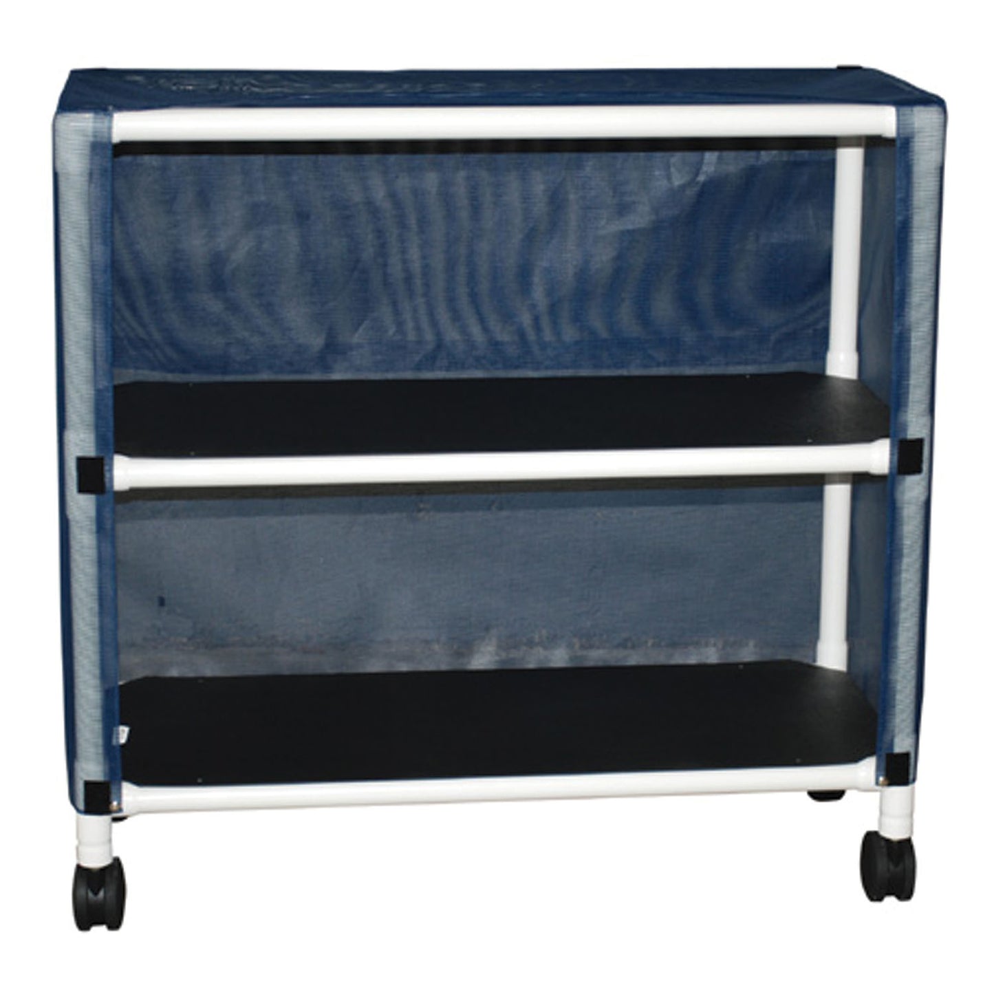 Echo 2-Shelf Linen Cart, Mesh or Solid Vinyl Cover, Shelf size 20" x 45", 75 lbs per Shelf