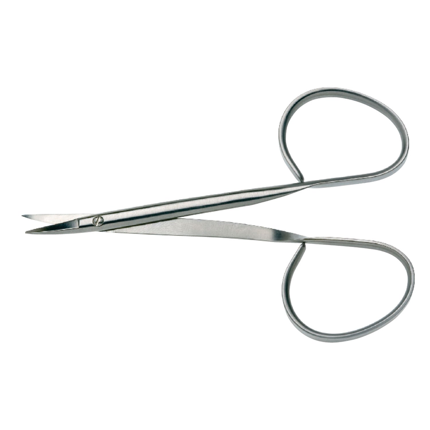 Iris Scissor, Round, Curved, Sharp/ Sharp, 17mm Blade, Ribbon Type, 3_"