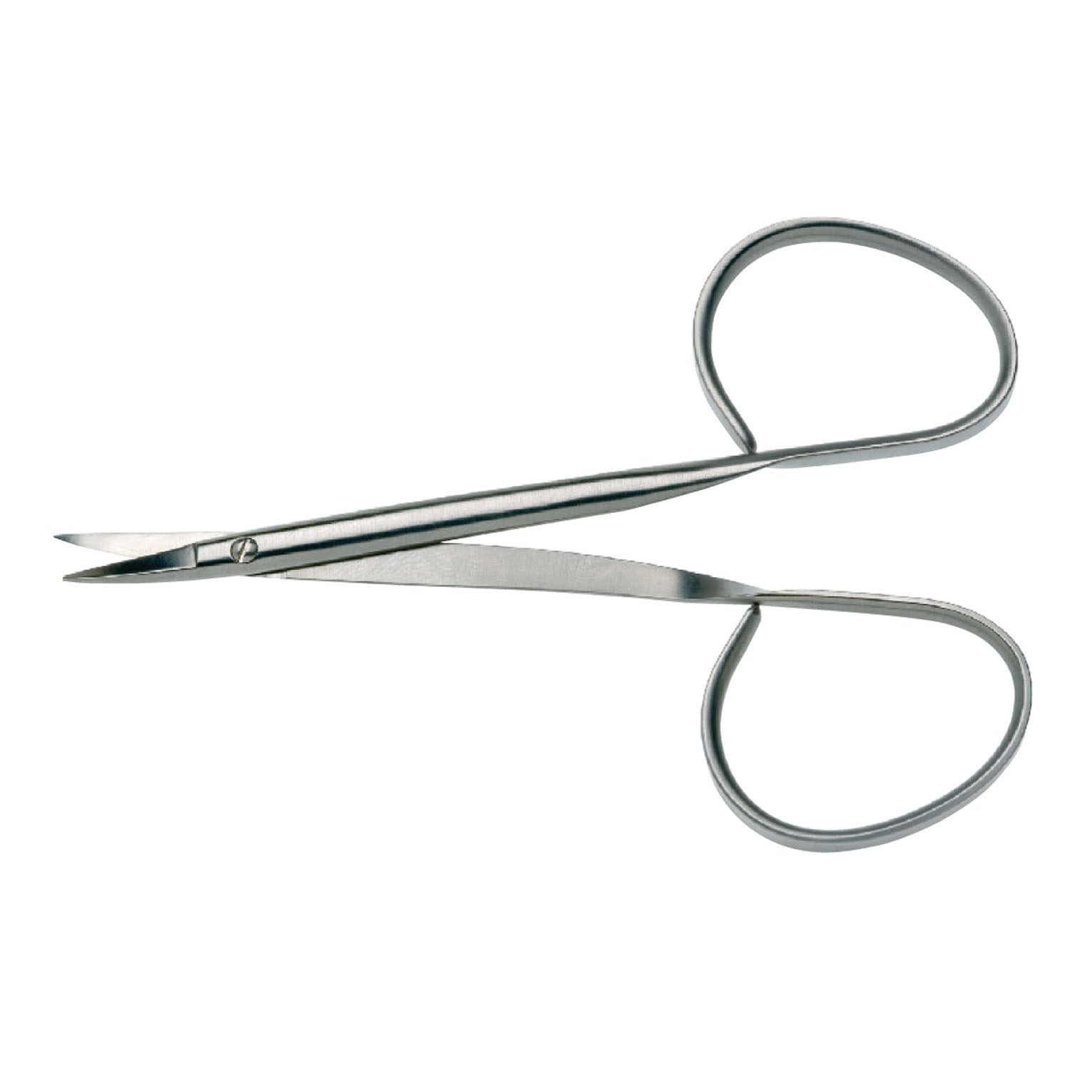 Iris Scissor, Round, Curved, Sharp/ Sharp, 22mm Blade, Ribbon Type, 4 1/8"