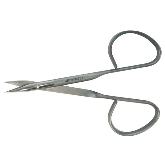 Gradle Eye Suture Scissor, Supercut, Ribbon Handle, Slightly Curved, Sharp, 3_"