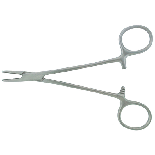 Brown Needle Holder, Serrated, 5 1/8"