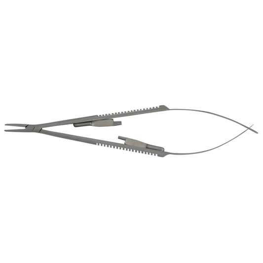 Castroviejo Needle Holder with Catch, Straight, Serrated, 5_" TC