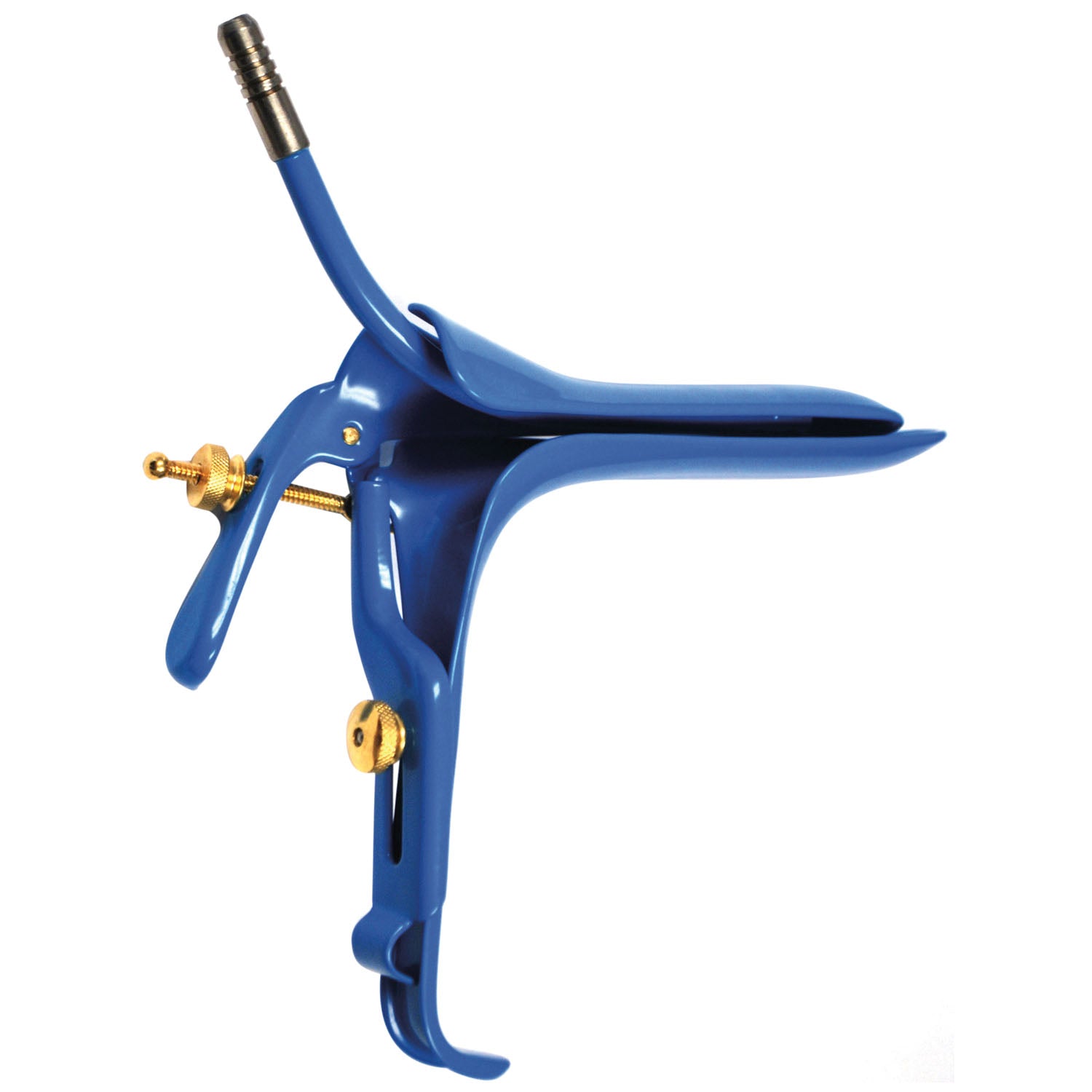 Graves Vaginal Speculum with Smoke Extractor, Small, Insulated Blue Coating For Electrosurgical, _" x 3"