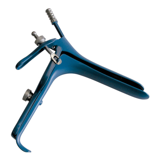 Pederson Vaginal Speculum, Large, Insulated Blue Coating For Electrosurgical with Smoke Extractor, 1" x 4_"