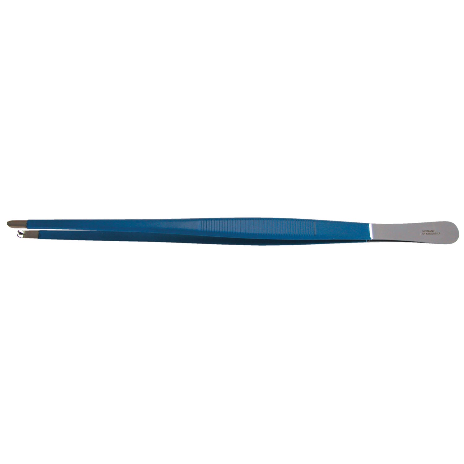 Tissue Forcep, Blue Coated, 1x2 Teeth, Exposed Tip, 10"