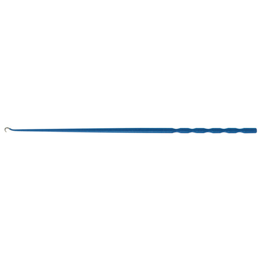 Iris Hook, Slightly Angled, 4mm Hook with Exposed Tip, Insulated Blue Coating For Electrosurgery, 10"