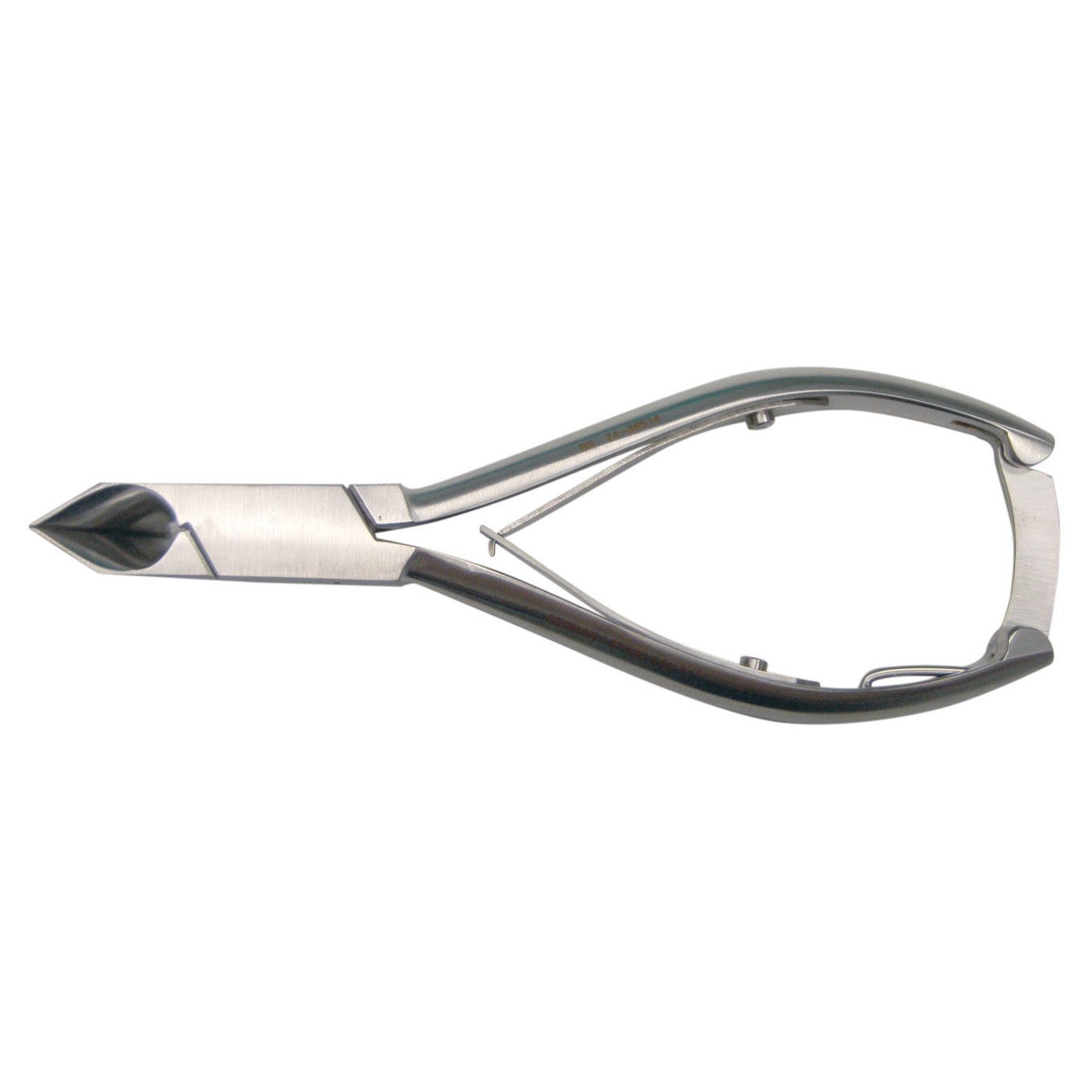 Nail Nipper, Angled Concave Jaws with Sharp End, Double Spring with Lock, 5_"