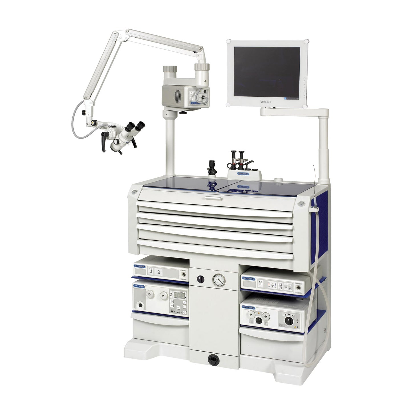 ENT Treatment Workstation, 6 Drawers, Built-in Suction Pump 7 Waste Bin, 38" x 38" x 21_"