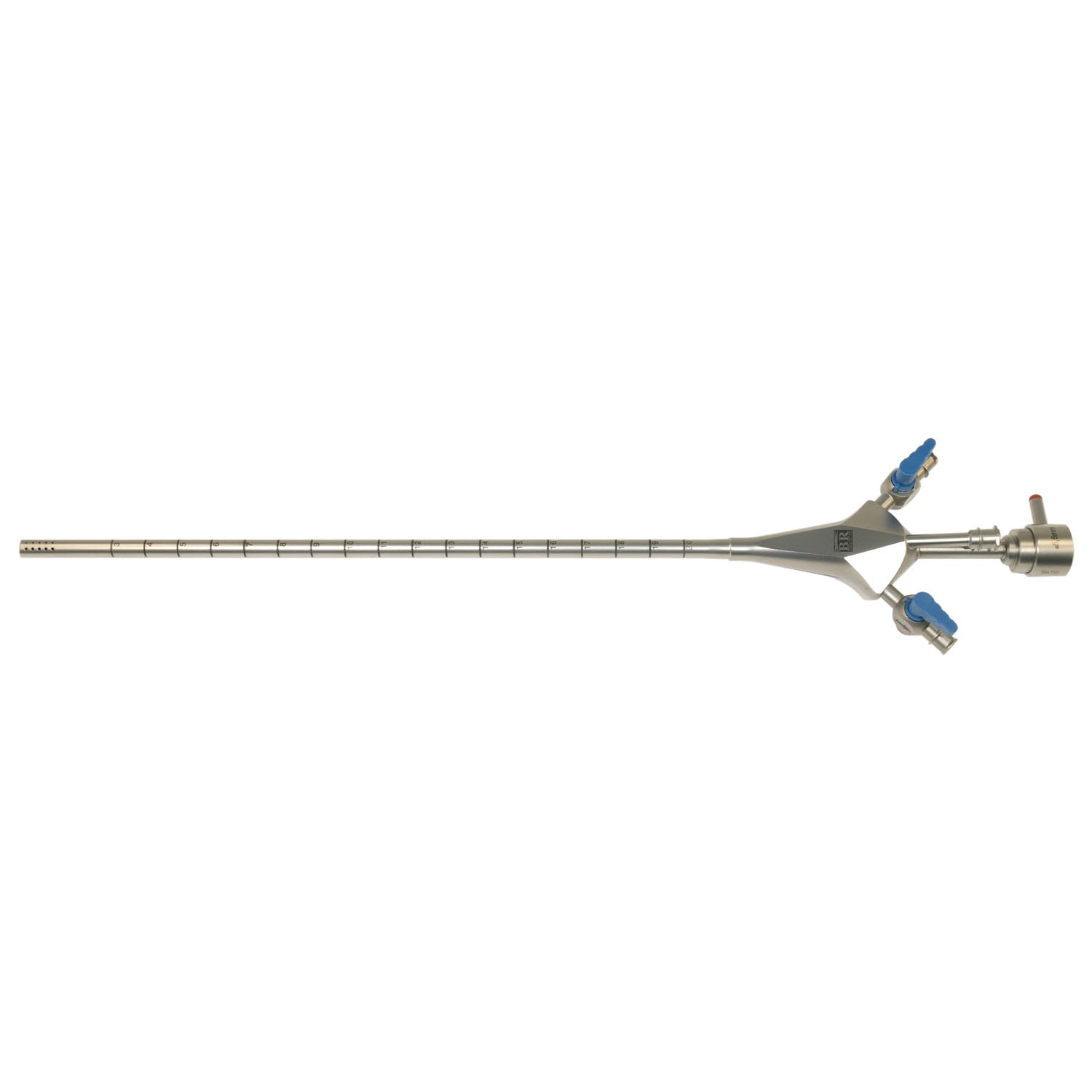 Hysteroscopy Sheath For  2.7/ 2.9mm 30 Scope, 5FR Working Channel, Continuous Flow, Single Piece Sheath with Replaceable Stopcocks, 210mm Working Length, 5.5mm 