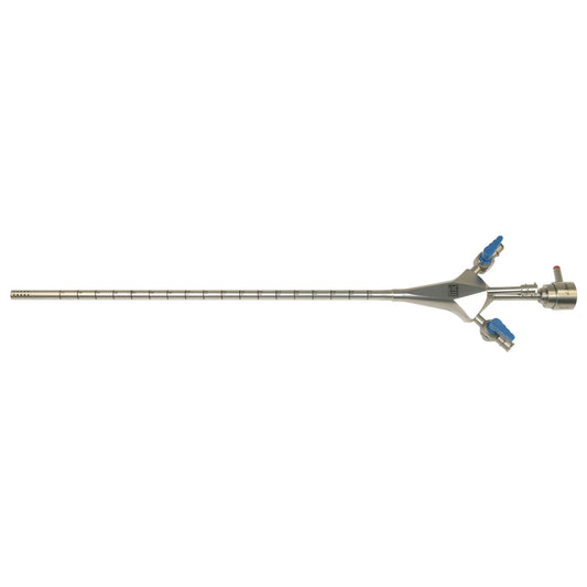 Hysteroscopy Sheath For  2.7/ 2.9mm 30 Scope, 5FR Working Channel, Continuous Flow, Single Piece Sheath with Replaceable Stopcocks, 210mm Working Length, 5.5mm 