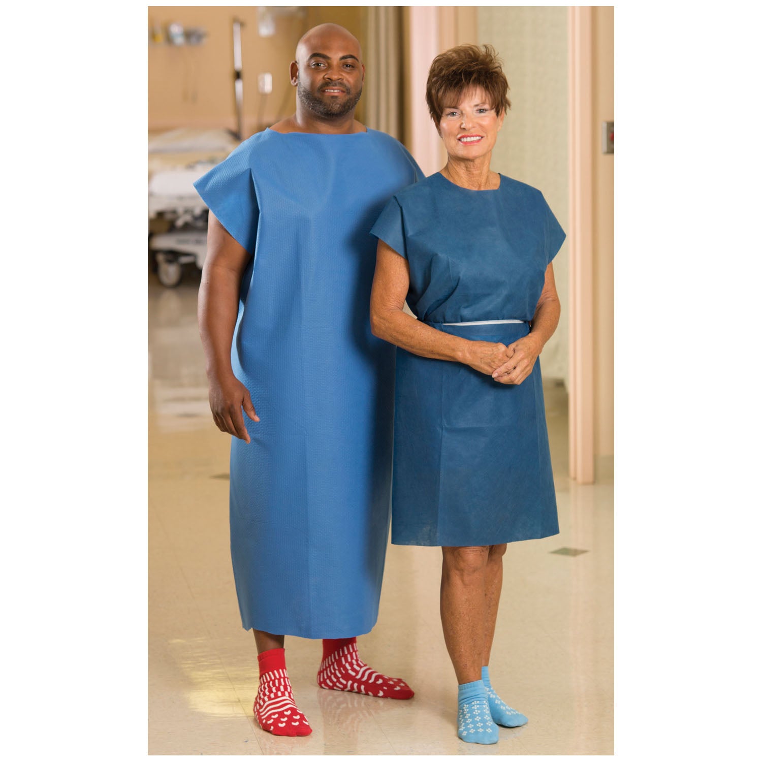 Patient Gown, Limited Use, Bariatric Size, 8-10XL, Blue, 12/cs