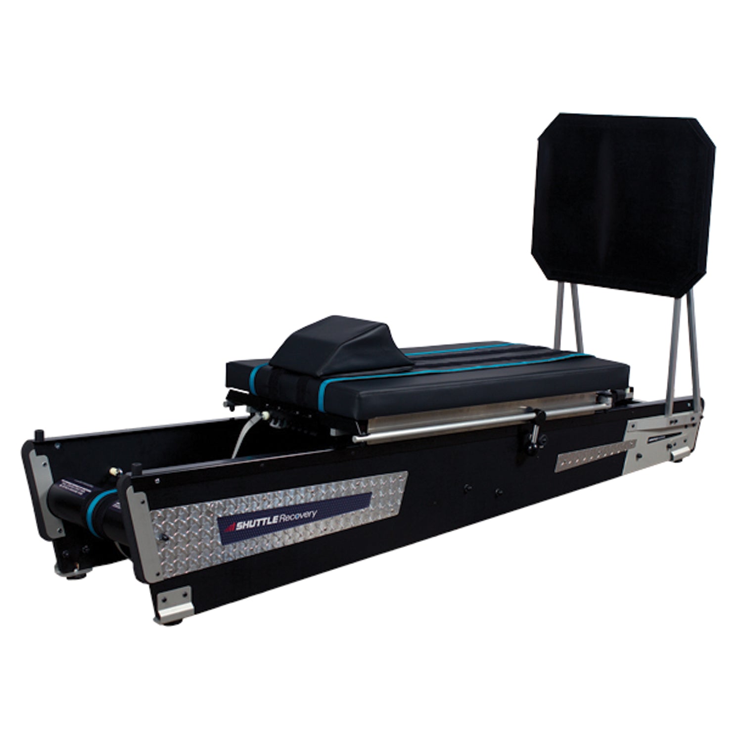 Recovery Device with Elasticord Resistance 12.5 lbs.-150 lb at Full Extension, Widebody Carriage, 500 lb Capacity, 24" x 48", 6 Wheels, Headrest 8" x 10" Low Profile (091492, 090285)