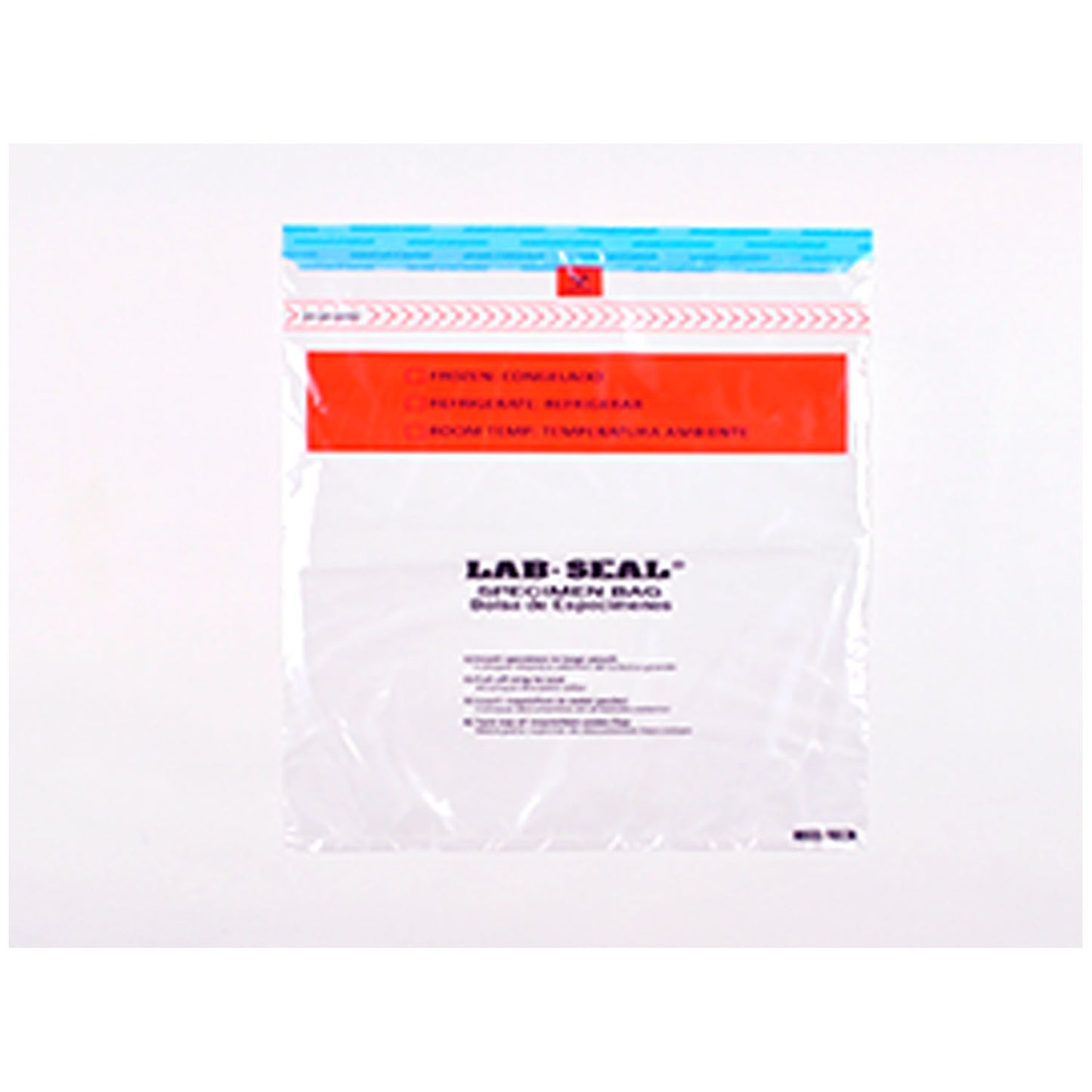 3-Wall Specimen Bag, Seal n Rip, Removable Biohazard Symbol, Clear, 1.8 mil, 13" x 18", 100 bg/pk, 5 pk/cs