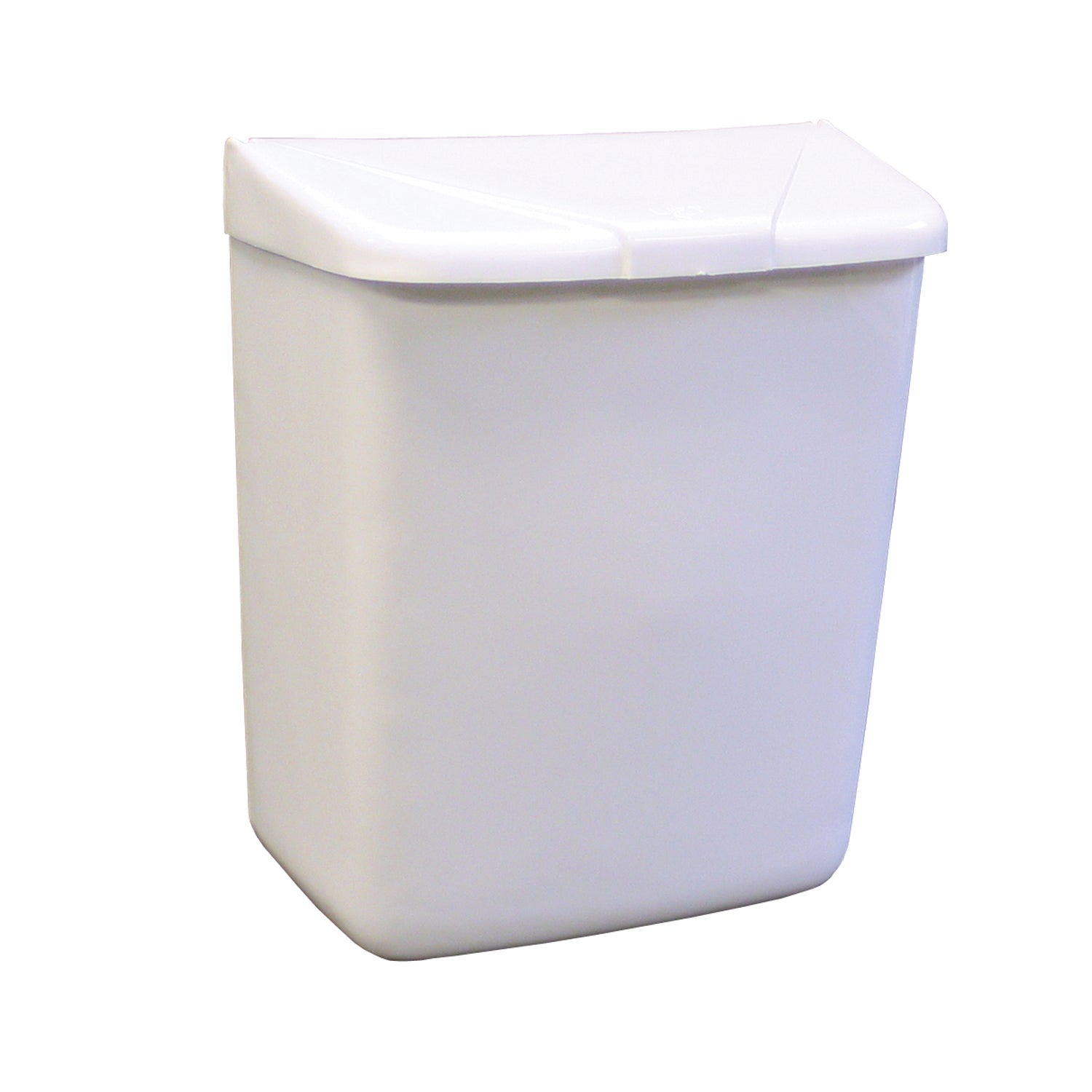 Waste Receptacle, White, ABS Plastic