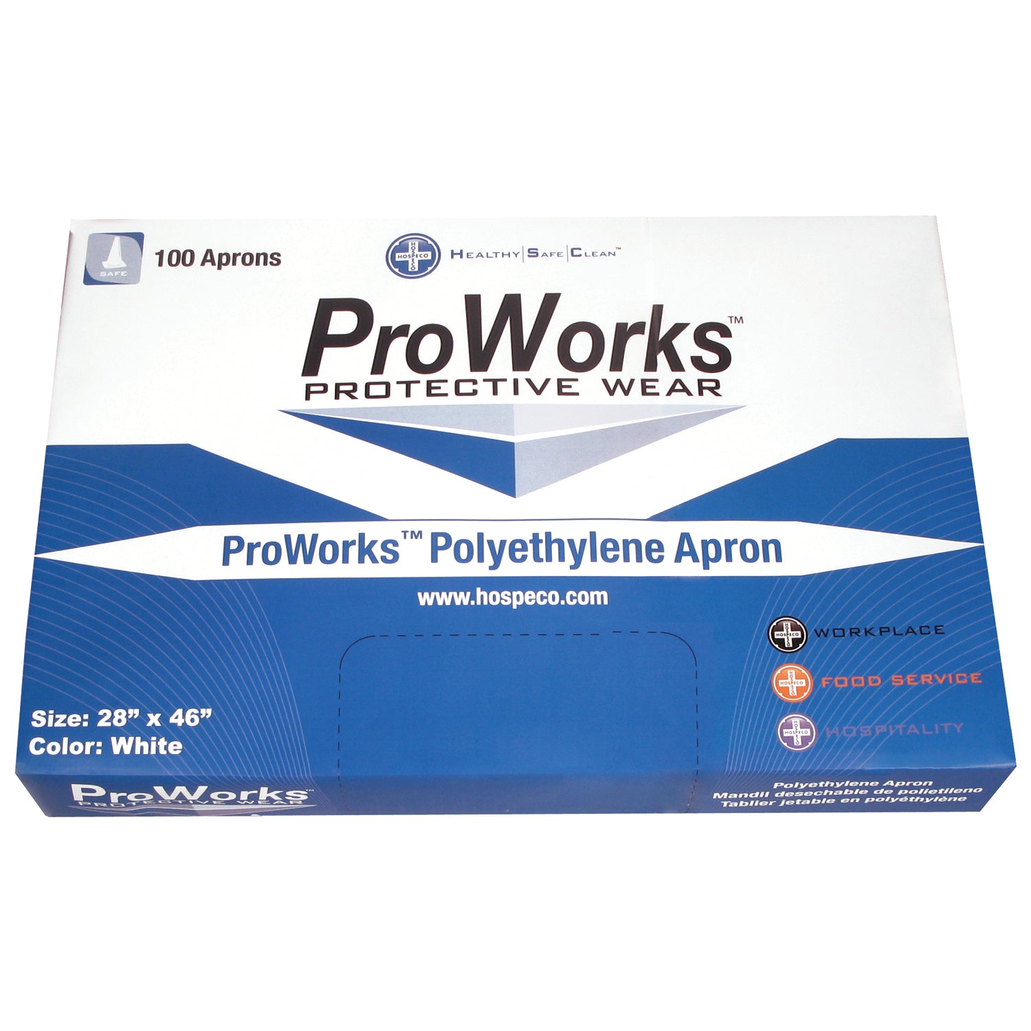 Polyethylene Apron, 28" x 46", 500/cs