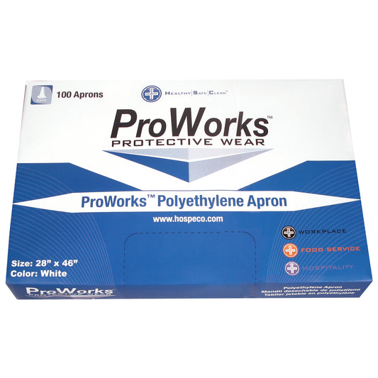 Polyethylene Apron, 28" x 46", 500/cs