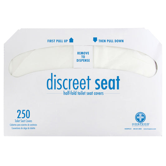 Toilet Seat Cover, Half Fold, 250/pk, 20 pk/cs
