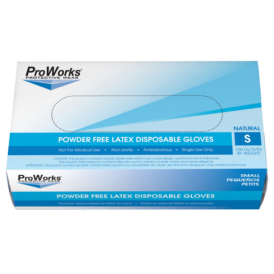 Latex Glove, Powder-Free, Small, 100/bx, 10bx/cs
