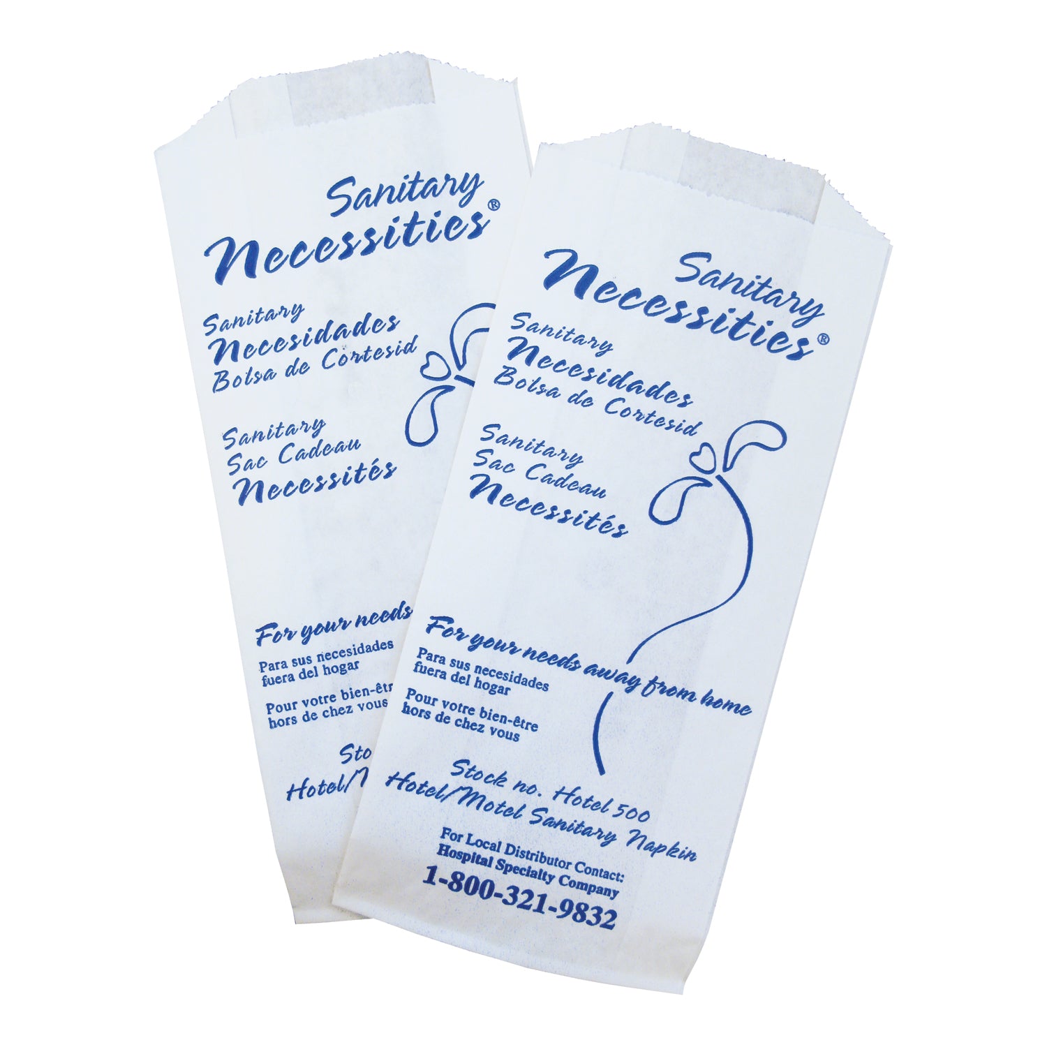 Hotel/Motel Sanitary Napkin Disposal Bag, 500/cs