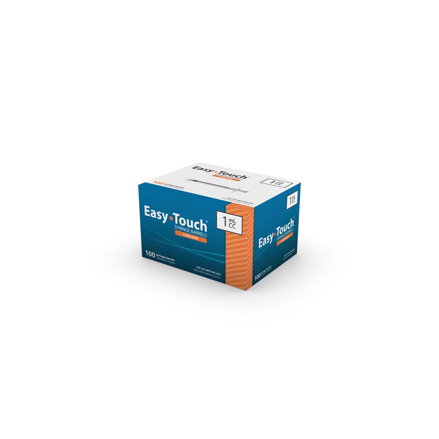 Barrel ONLY, Luer Lock TB, 1mL, 100/bx