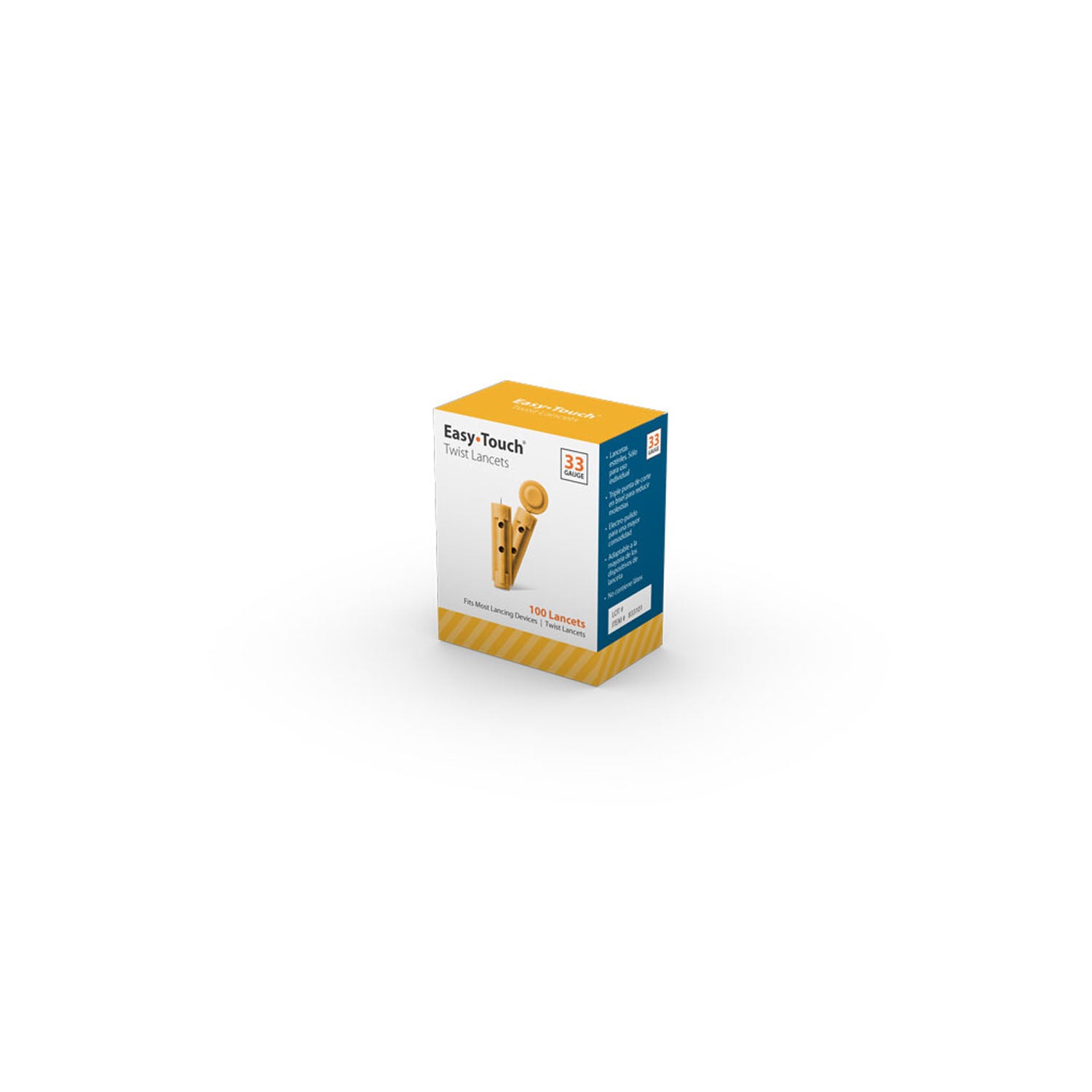 Lancets, Easy Touch, Twist, 33G, 100/bx