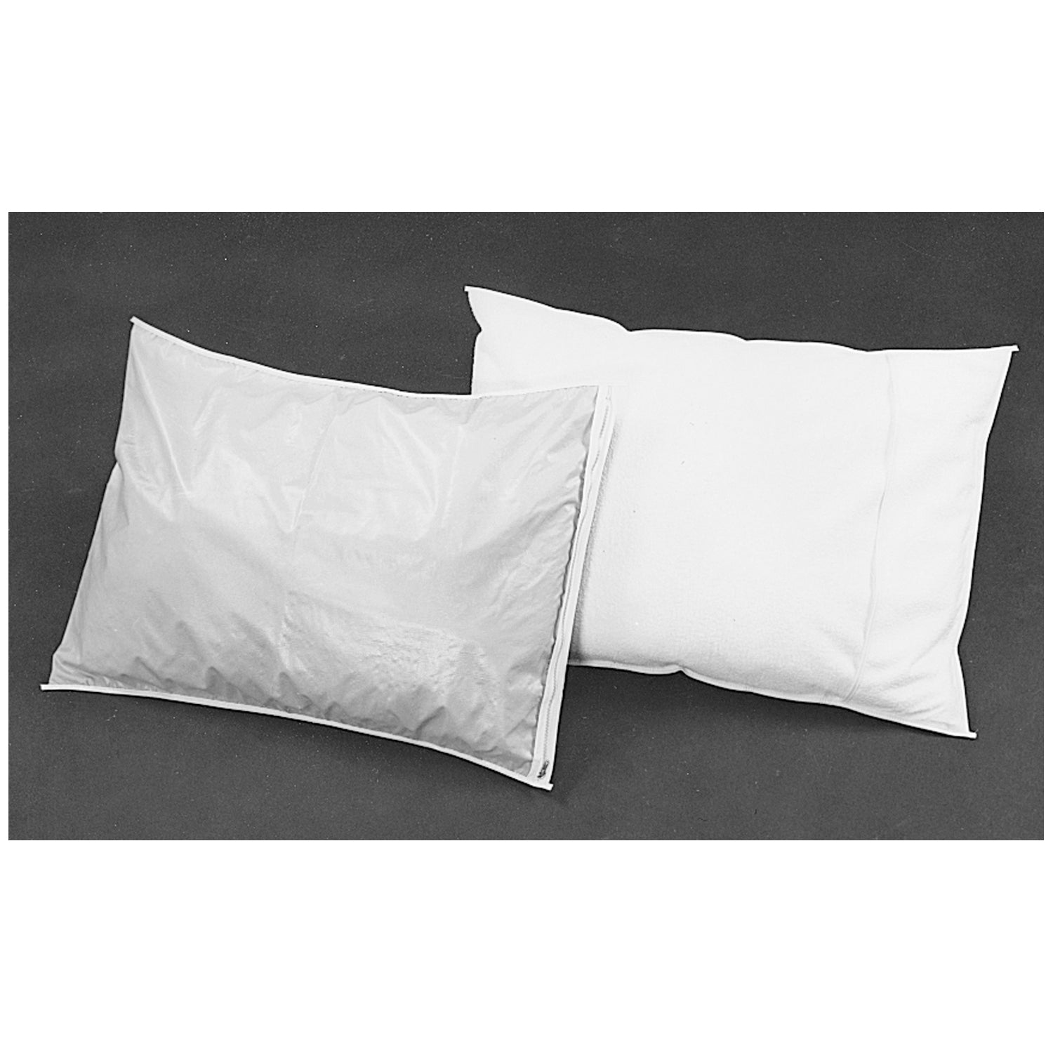 Plastistaff Pillow Cover, 4 mil, White, Zipper Style, 12/cs