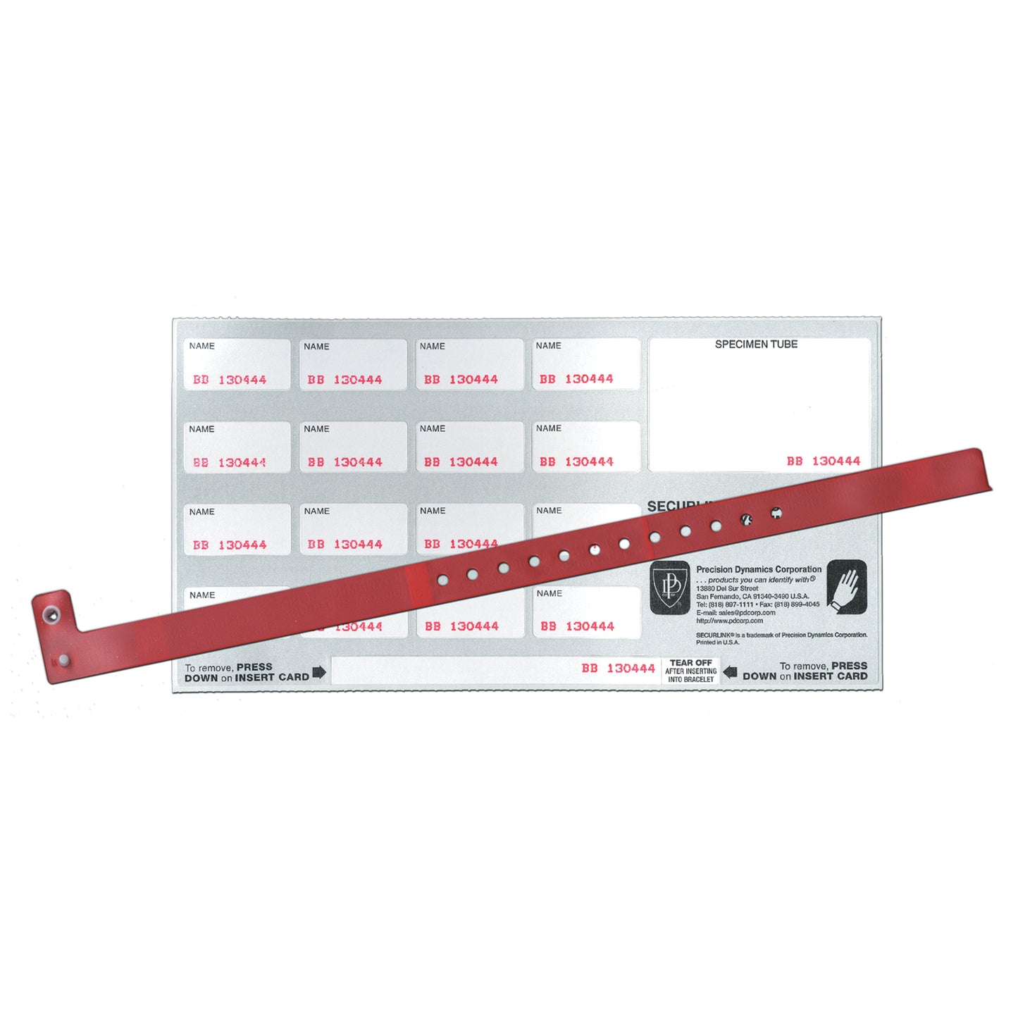 Securlink Blood System, 250 bands & labels/bx
