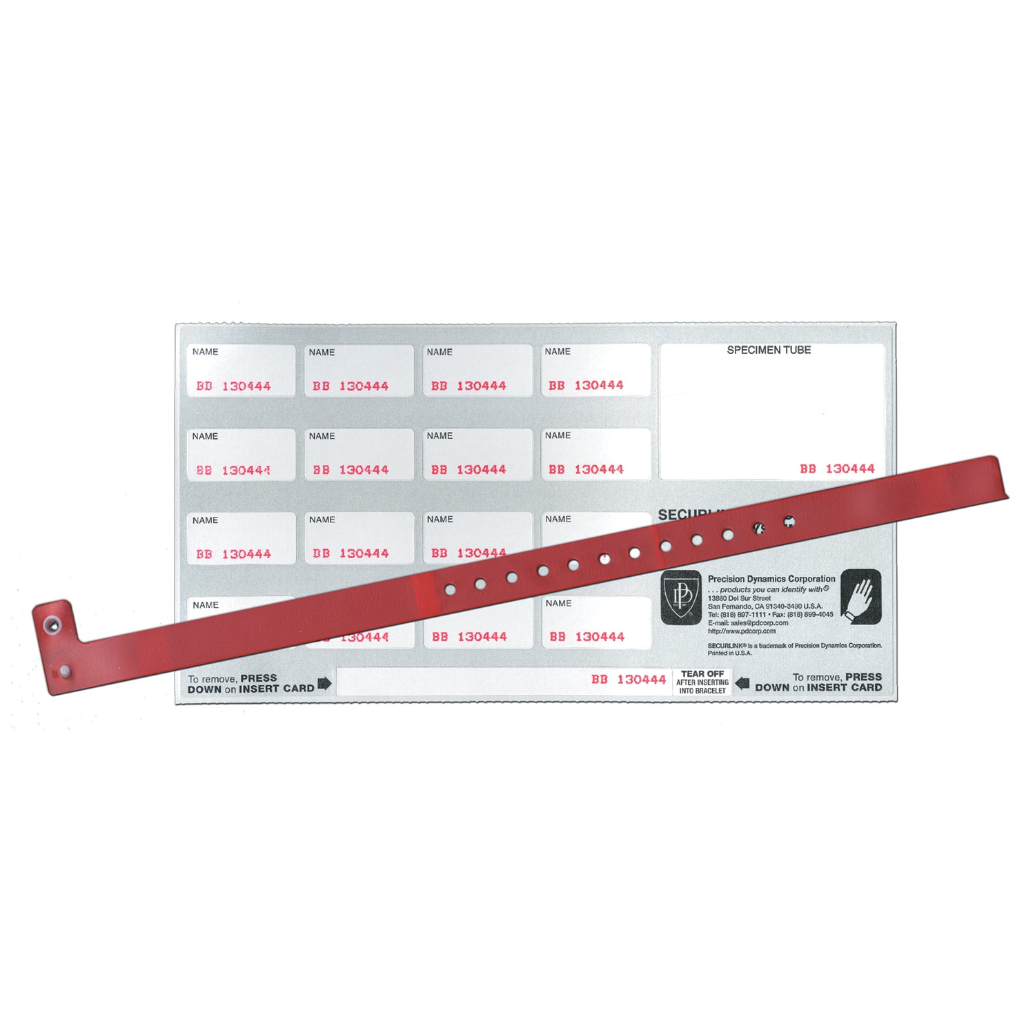 Securlink Blood System, 250 bands & labels/bx