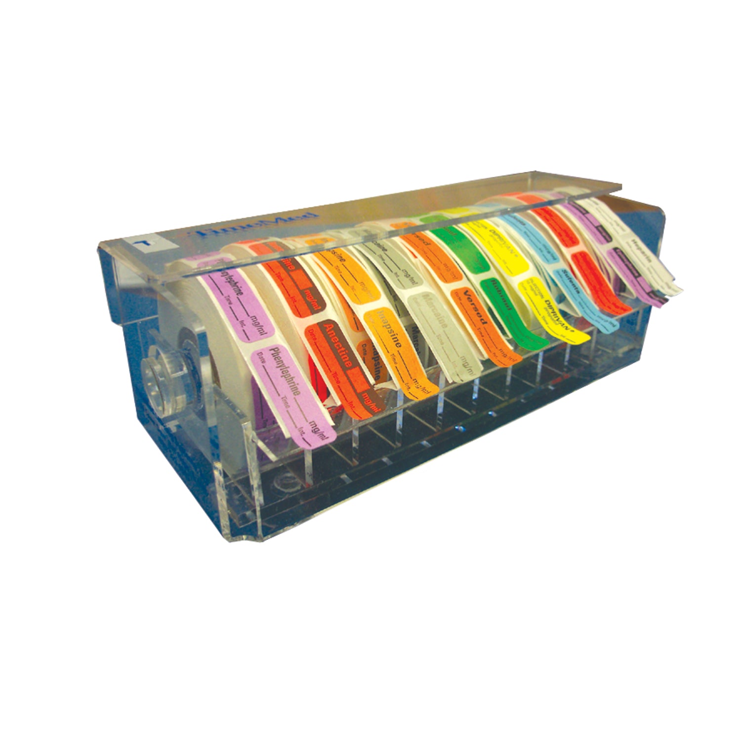 Plastic Multiple Roll Dispensers, Flip-Top Covers & Bottom Suction Cups, For 1" Core Rolls