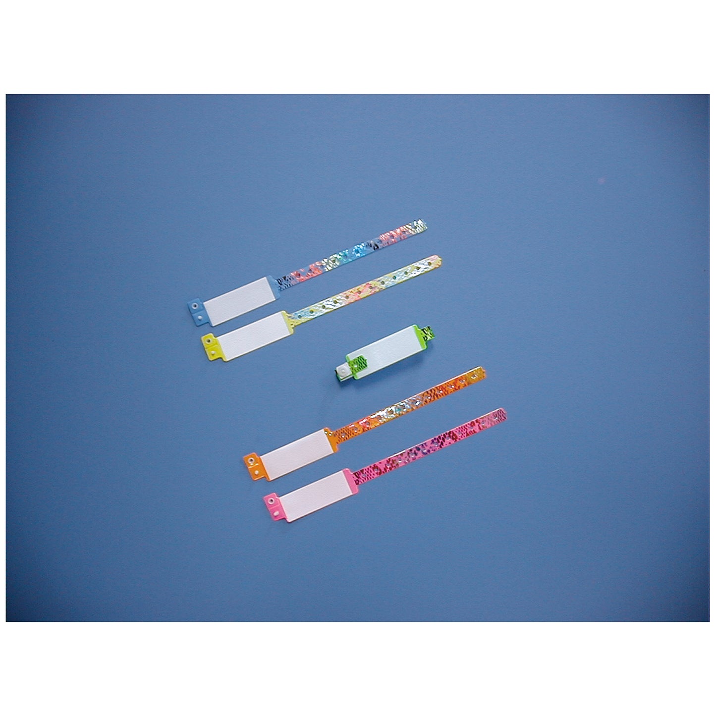 Adult/ Pediatric Rainbow Imprinter Band, 2 5/8" x 1", Specify Color: (13) Blue, (14) Yellow, (27) Hot Pink, (30) Tangerine, (41) Lime Green