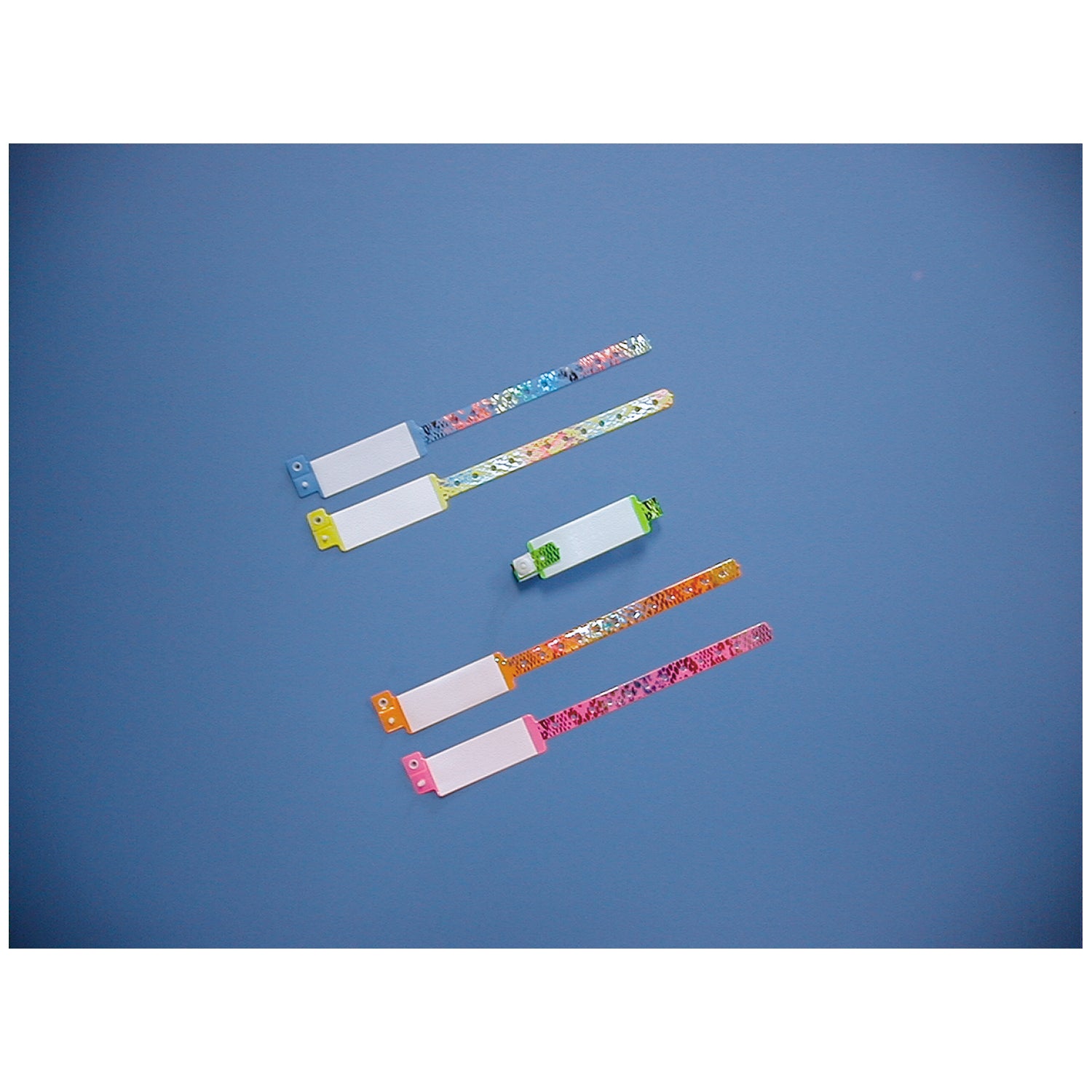 Adult/ Pediatric Rainbow Imprinter Band, 2 5/8" x 1", Specify Color: (13) Blue, (14) Yellow, (27) Hot Pink, (30) Tangerine, (41) Lime Green