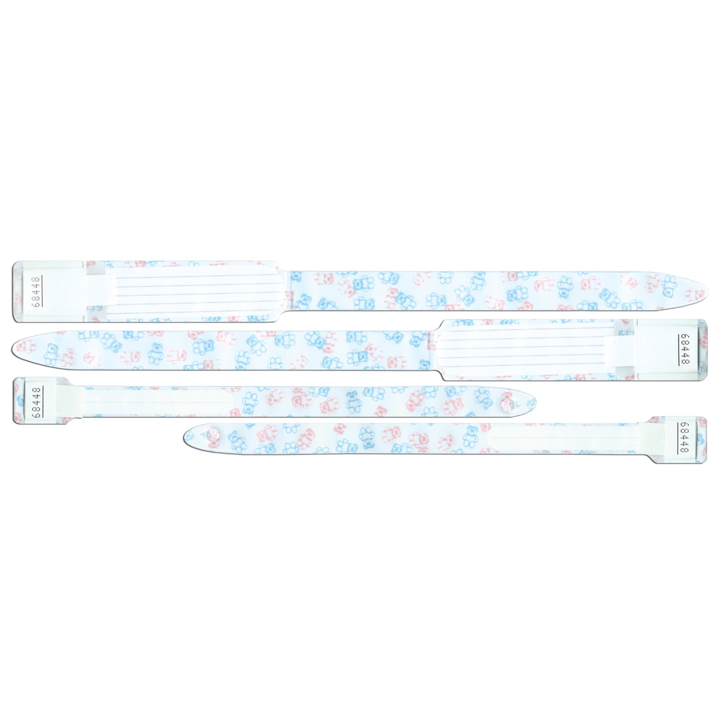 Adult/ Infant ID Bracelet, 4-Part OB, Insert Band Style, Info Area For Adults: 2_"L x 7/8"H, For Infants: 2 5/8"L x 3/8"H, Teddy Bears, 400/bx