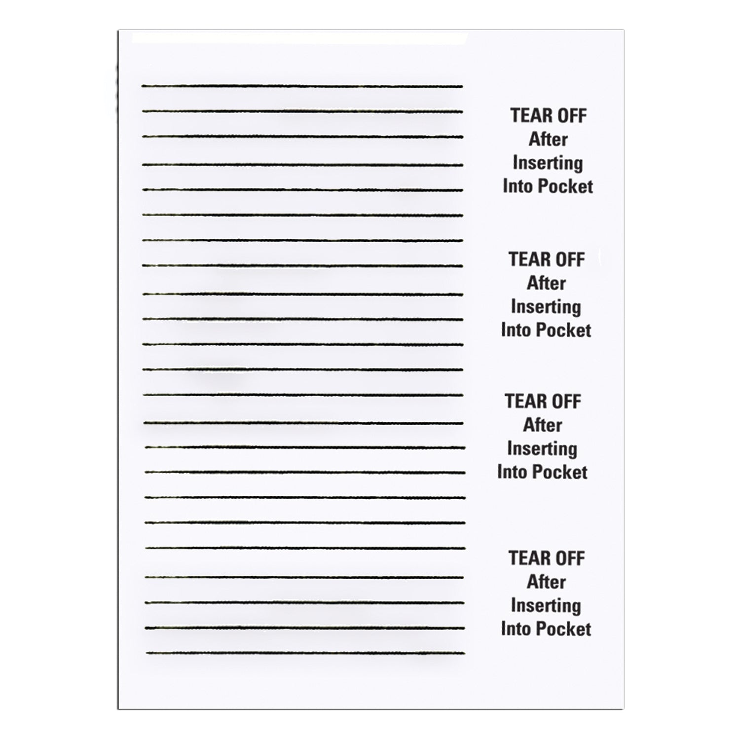 Insert Card For Bracelets 140-XX-PDM & 940-XX-PDJ, 500/bk