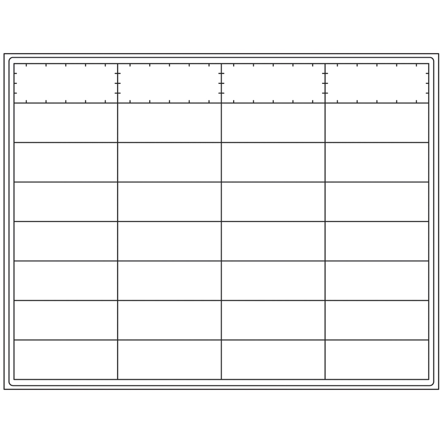 DataMate Plastic Laser Labels - Horizontal, Info Area: 2 5/8" x 1", 30 labels/sheet, 1000/bx