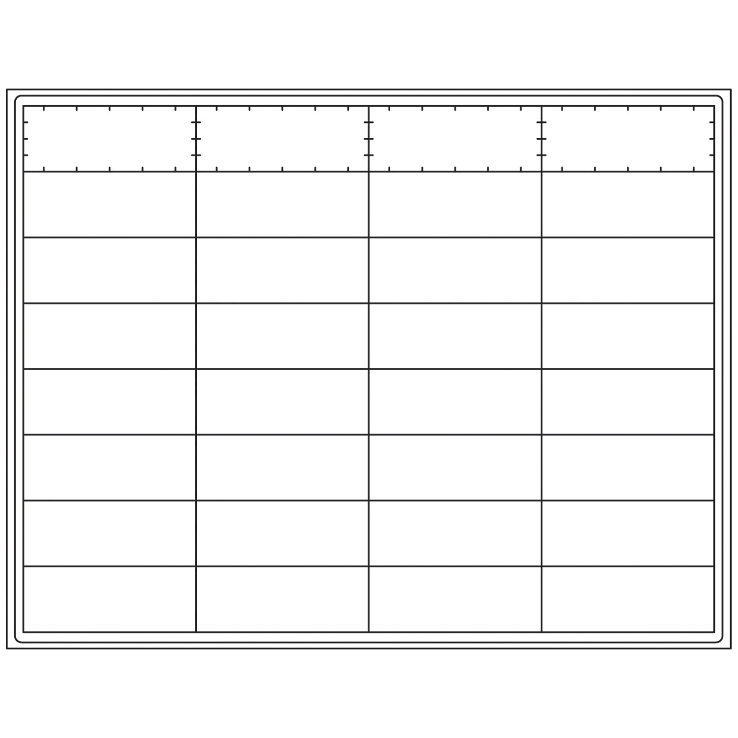 DataMate Plastic Laser Labels - Horizontal, Info Area: 2 5/8" x 1", 30 labels/sheet, 1000/bx