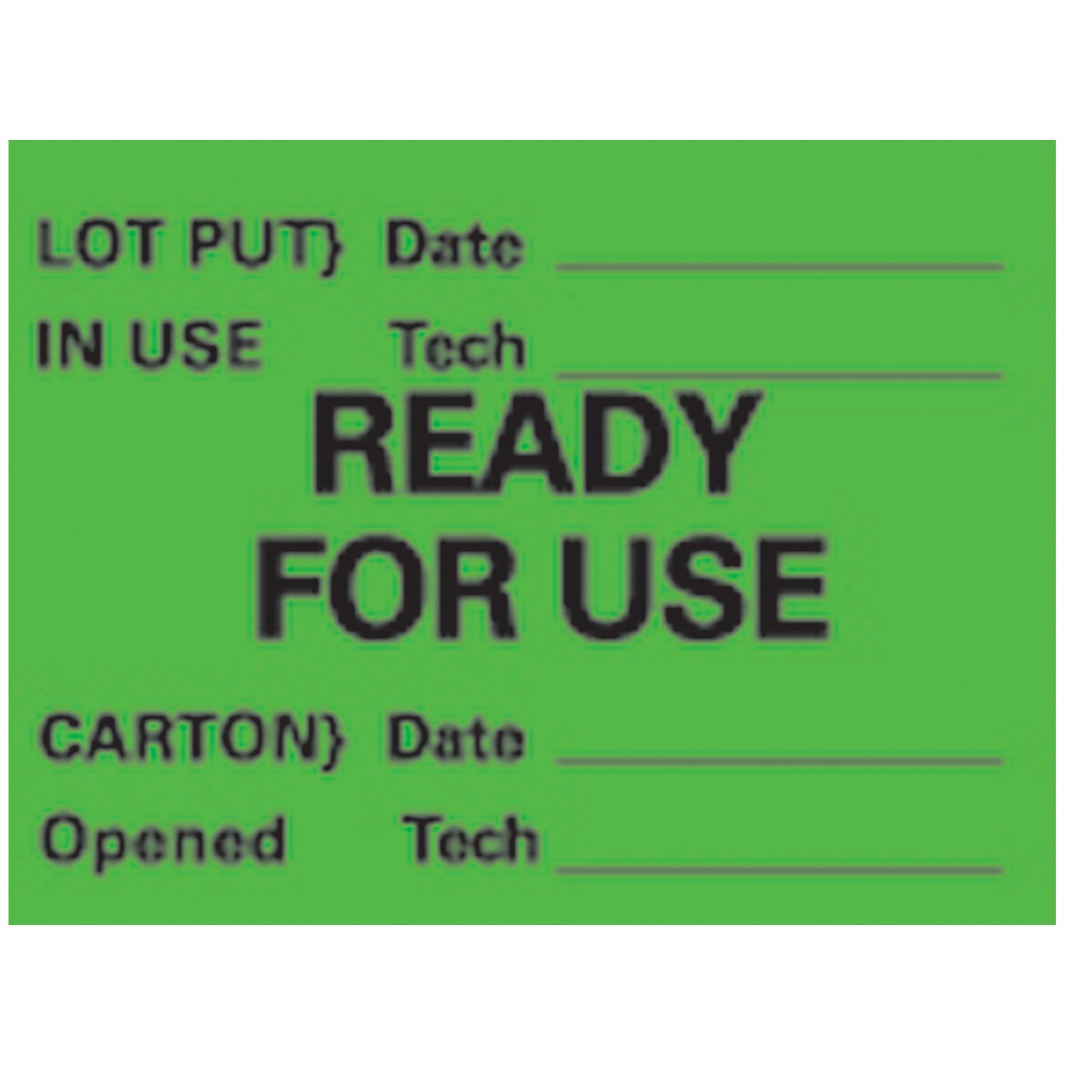 Automatic Chemical Analyzer Label, 1_" x 2", Green, 1000/rl