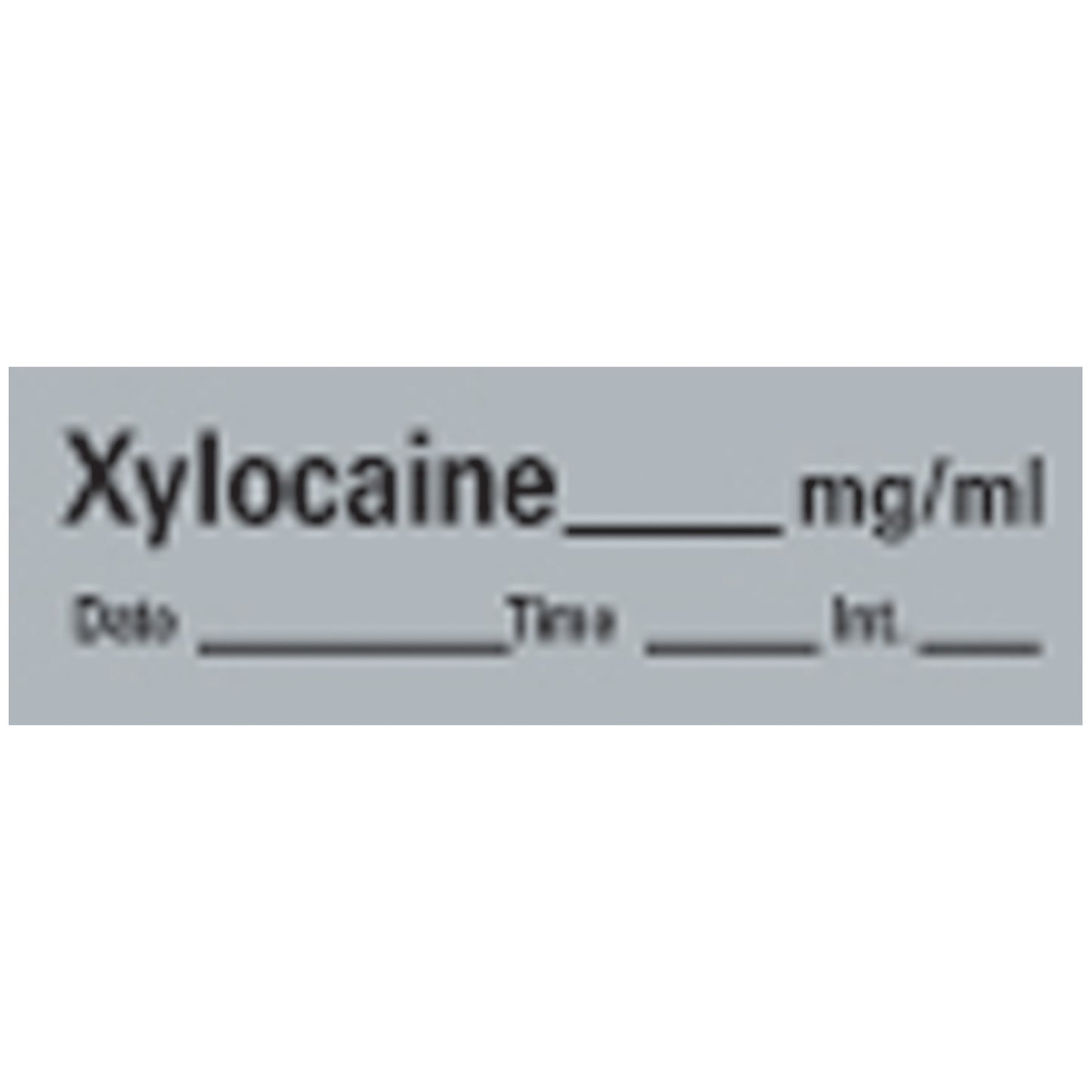Xylocaine Syringe Labels, Gray, 500"/rl