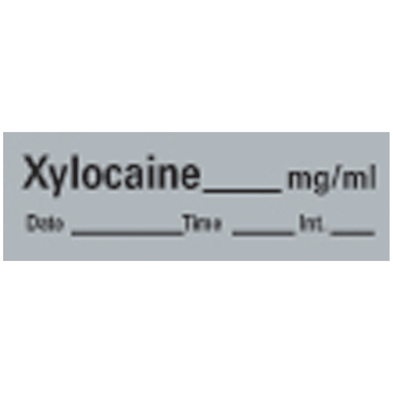 Xylocaine Syringe Labels, Gray, 500"/rl